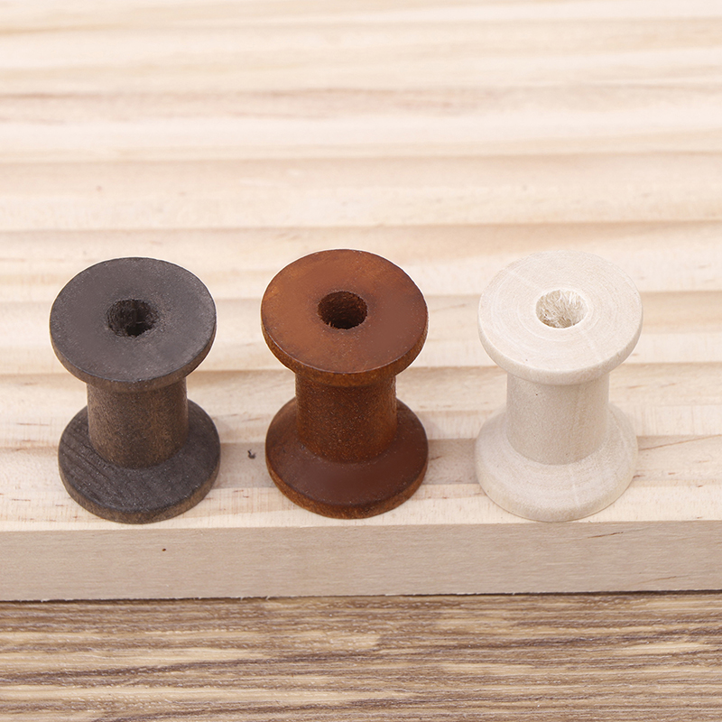 10Pc Bobine di legno vintage B - Organza Ribbon Spool recensione e prezzo